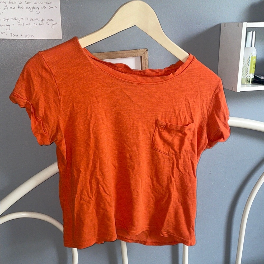 Abercrombie & Fitch Orange T-Shirt Short Sleeve Relaxed